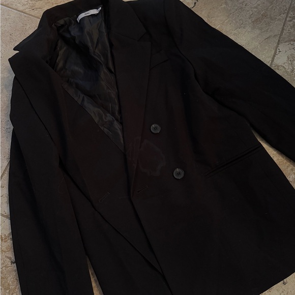 Women's Black Double-Breasted Blazer - Picture 2 of 4